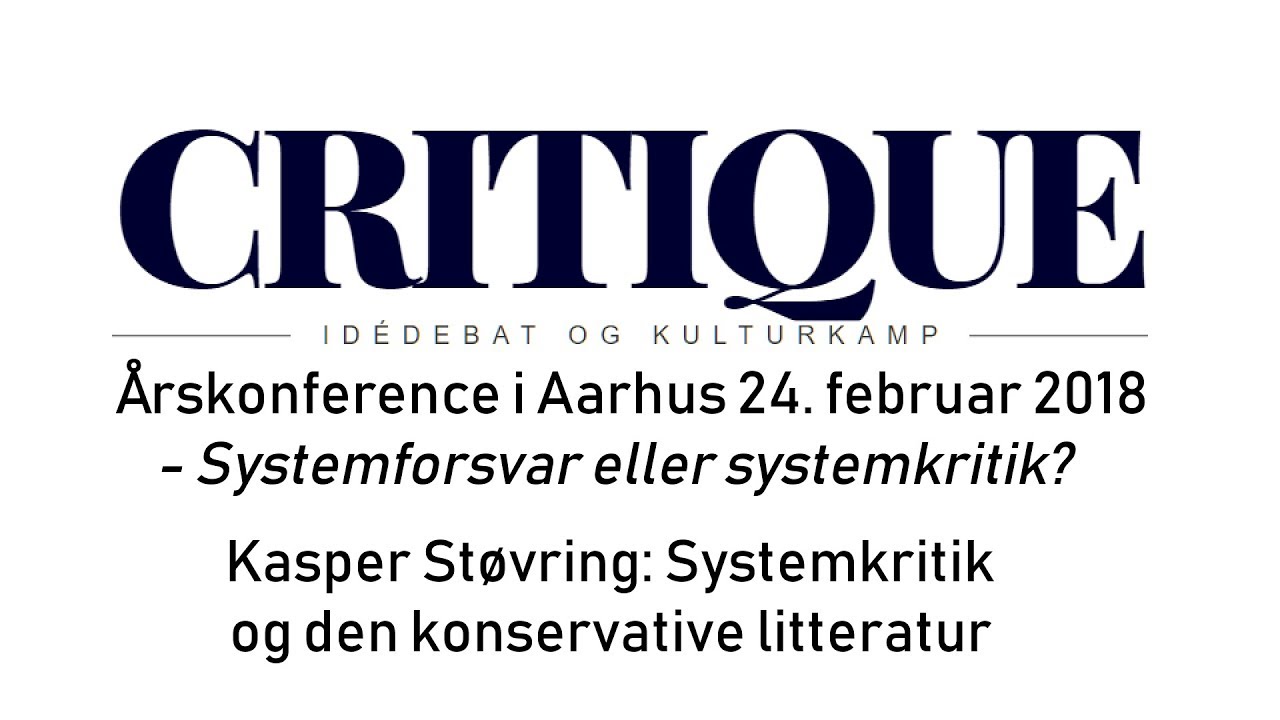 CRITIQUE Årskonference 2018 - Kasper Støvring