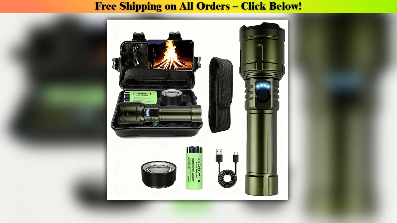Ultra Powerful Flashlight Concentrating Ignition Flashlight Waterproof Military Tactical Lamp