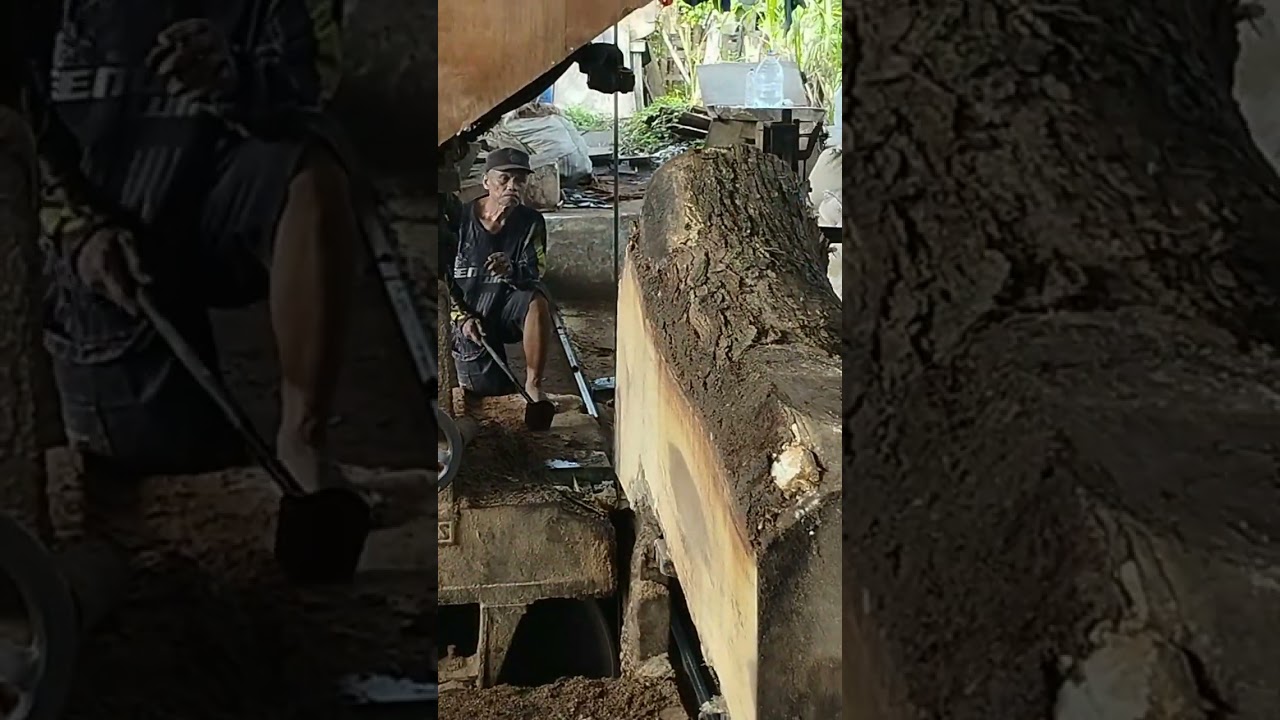 Real Manual Sawmill — Satisfying Wood Cutting Process You Must See! 🌳🔥