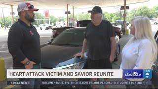 East Texas man reunites with man who saved his life after heart attack in gas station parking lot