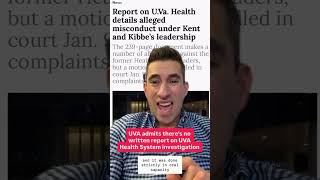 #UVA admits there’s no written report on the UVA Health System alleged racketeering investigation.