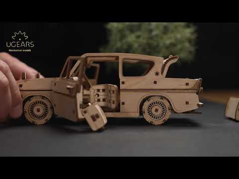 Дерев'яний 3D конструктор Літаючий Форд Англія™ Гаррі Поттер™ Harry Potter™ Ugears, видео 1