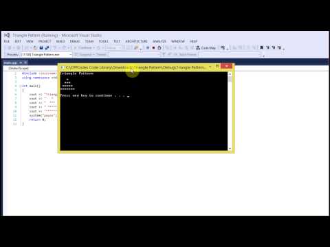 Triangle Pattern C++ Code (Visual Studio)
