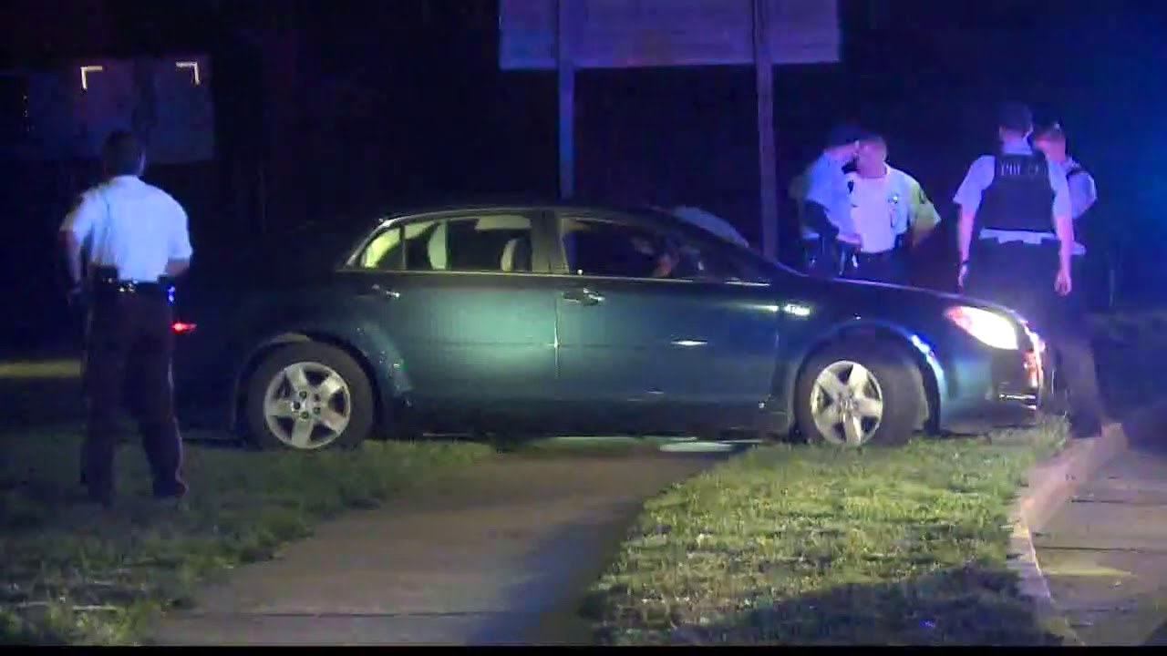 Police chased a stolen car through North St. Louis
