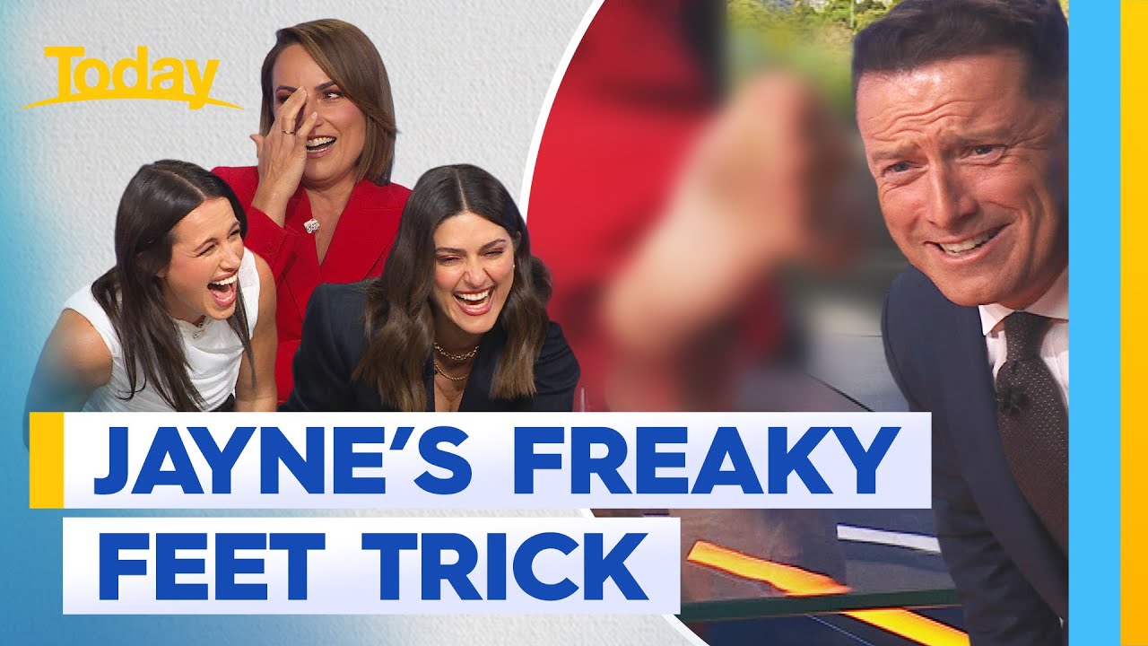 Jayne shows off her freaky foot skill to co-hosts | Today Show Australia