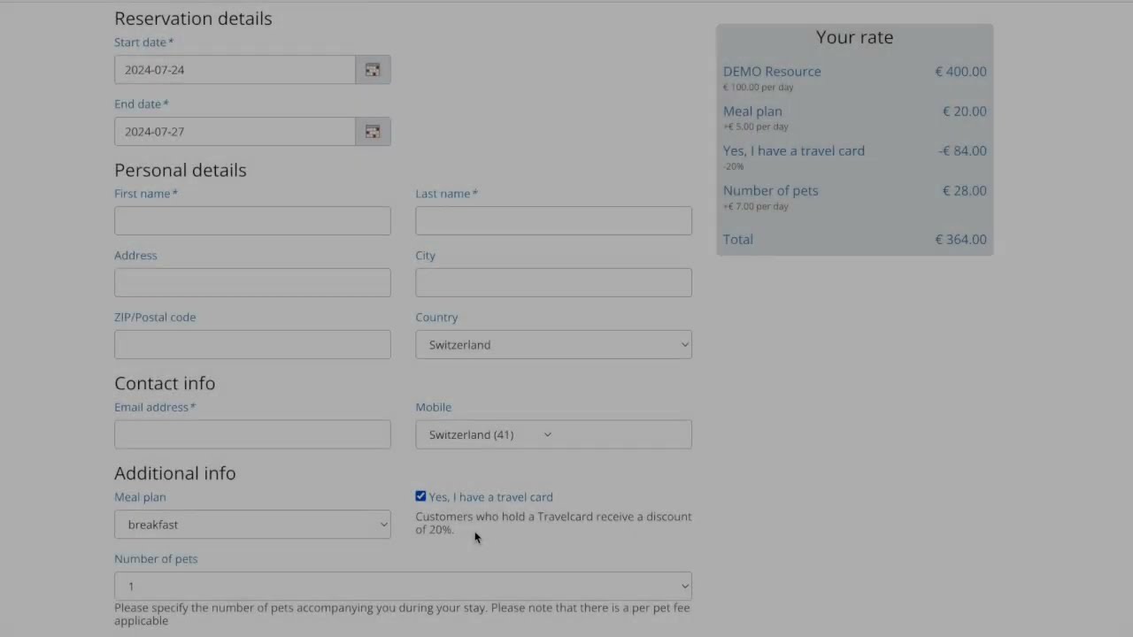 Setting the price based on form item choices