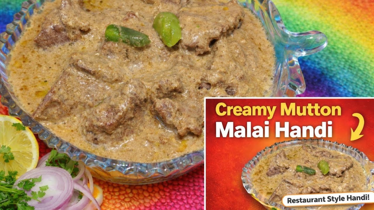 Mutton Malai Handi Recipe।मटन मलाई हांडी रेस्टोरेंट स्टाइल।मुंह मे घुल जाने वाली मटन मलाई हांडी।