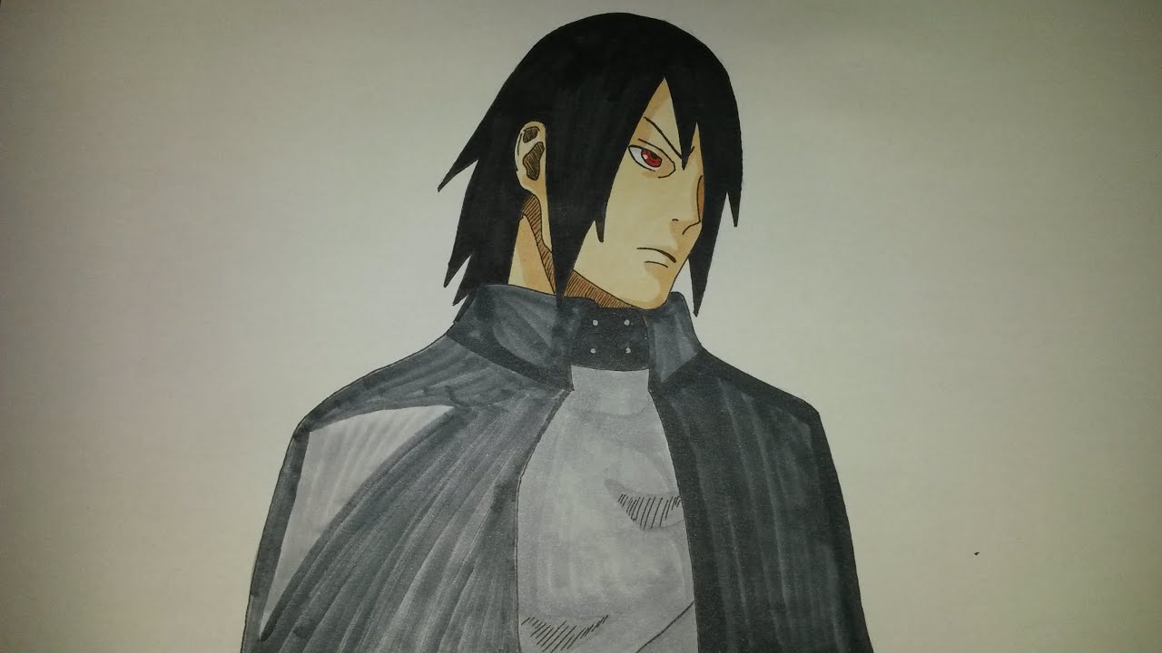 How To Draw Sasuke Uchiha Adult Naruto Manga Gaiden Step By Step