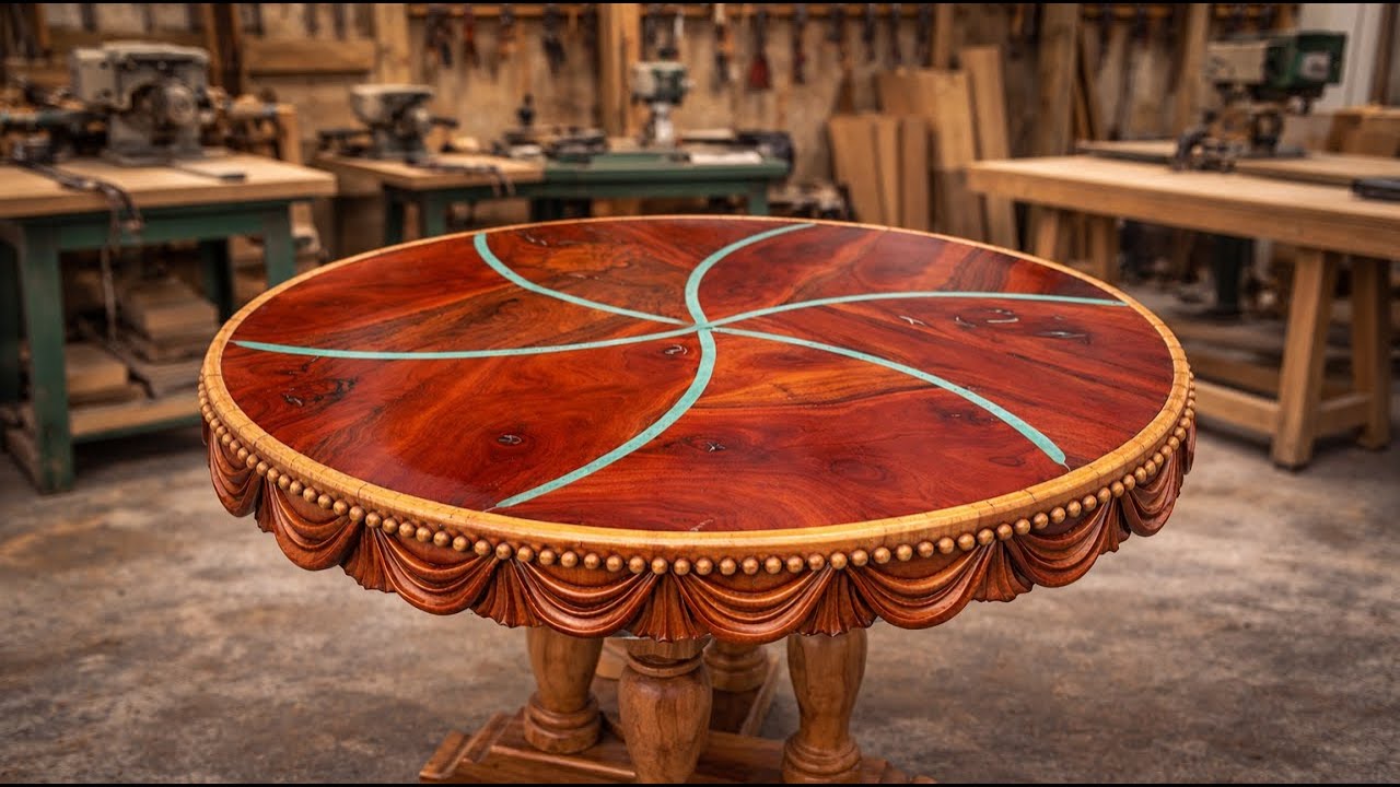 A Unique Design Combining Wood And Epoxy Resin - A Surprising Idea From The Young Carpenter.