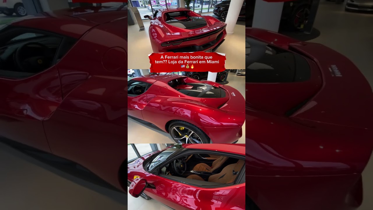 A Ferrari mais bonita que tem?? Loja da Ferrari em Miami 🔥🏎️🇺🇸
