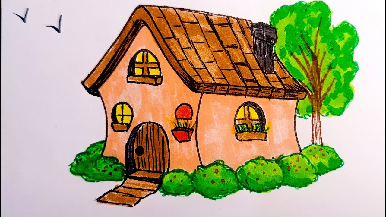 How to Draw a House | Easy Drawing Step by Step | House Drawing