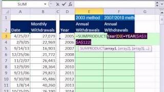 Excel Magic Trick 679: Adding Yearly Totals From Monthly Data - Date Formatting Trouble (2 Examples)