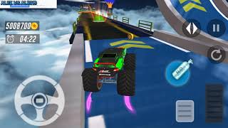 Neon Mode Level 11!Superhero Mega Ramps: Crazy Car Stunt Races! screenshot 5