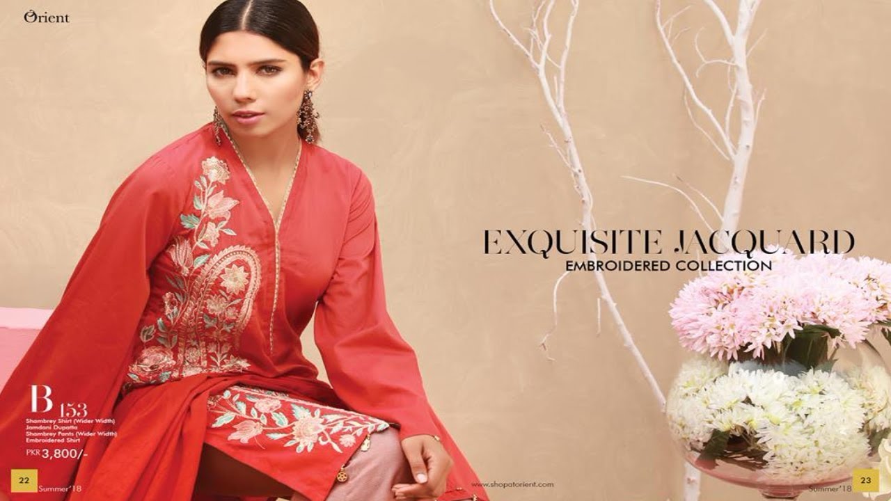 Latest Orient Textiles 3 Pc Exclusive Embroidered Vol 2 Summer Collection'18