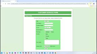 Creating a form on HTML p1