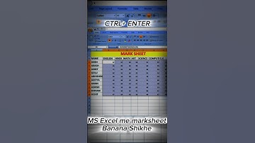 📊 MS Excel Marksheet बनाना सीखें | Easy Marksheet in Excel Tutorial 2025 🚀#ms excel#shortfeed#short