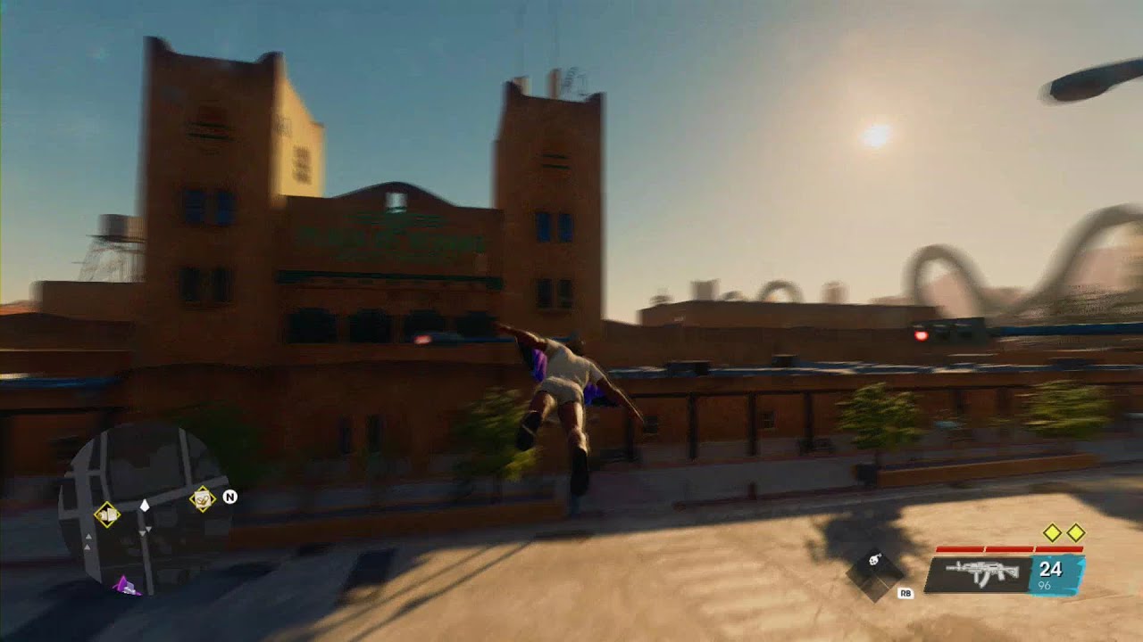 Saints Row - Using your WINGSUIT to FLY!