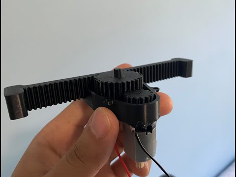 Sliding Mechanism Rack and Pinion (3D printed)