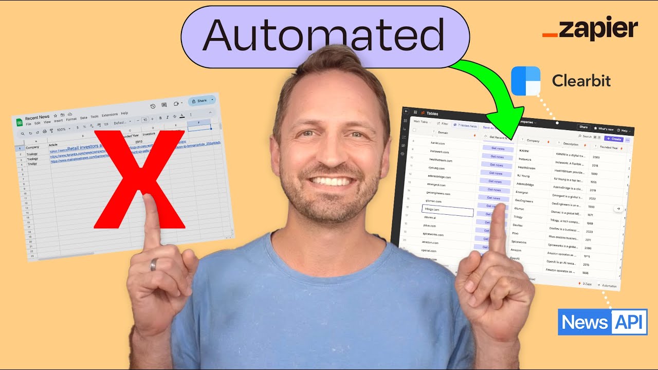 Use Zapier Tables for 100% Automated Company Enrichment (with Recent News)