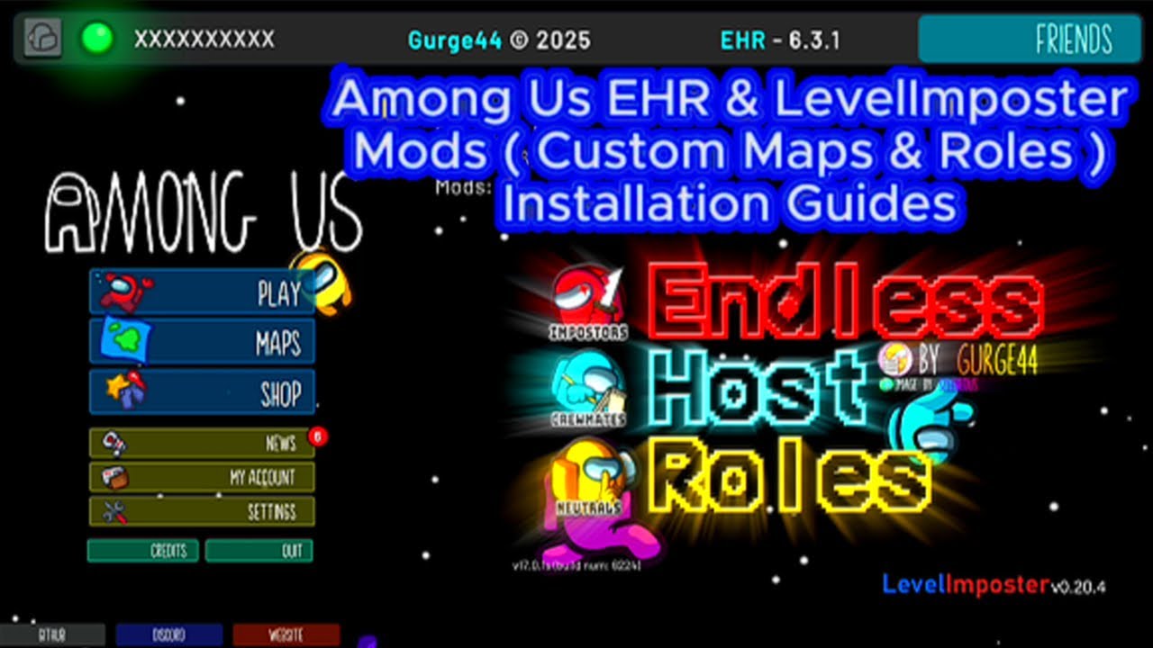 Among Us EHR Mods & Levelimposter Mods Installation Guide Custom Roles ...