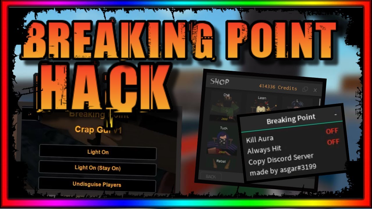 New Working Roblox Breaking Point Hack Script Kill Aura Infinite Wins Silent Aim Youtube - roblox kill aura script