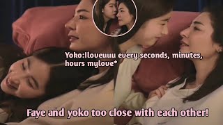 [Faye and Yoko] too close with each other doing cuddle! sweet clingy moment!