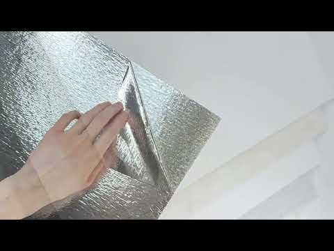 Самоклеющаяся гибкая штукатурка поштучно 600х600х2,5мм Белая Травертино ПВХ декор SW-00002982, видео 1