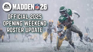 Madden NFL 26 - Official EA Opening Week Roster Update