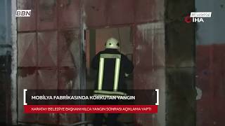 Mobilya Fabrikasında Korkutan Yangın