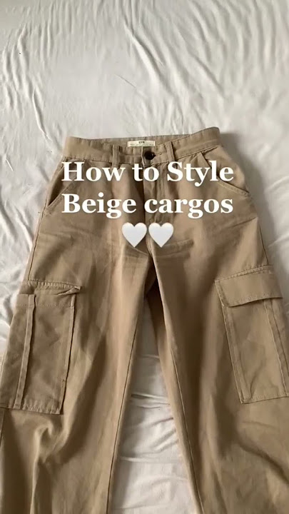 How To Style Beige Cargo Pants For Fall 😍 #outfitideas #outfit #fashion #fashiontrends