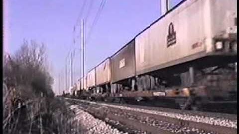 Richmond,Fredricksburg,Potomac,Seaboard System, and Chessie System on CSX intermodal in PA Fall 1991