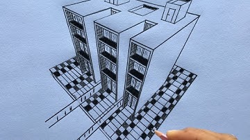 How to Draw a Building using Three-Point Perspective: Step by Steps