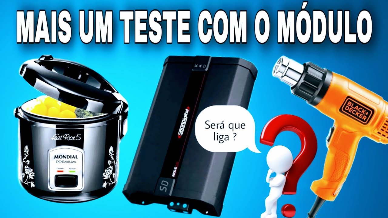 Mais um teste do MÓDULO soundigital ligando uma PANELA ELÉTRICA e um SOPRADOR TÉRMICO