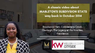 Jackye, The Mabletons Maven Shares Subdivision Stats Way Back In 2014