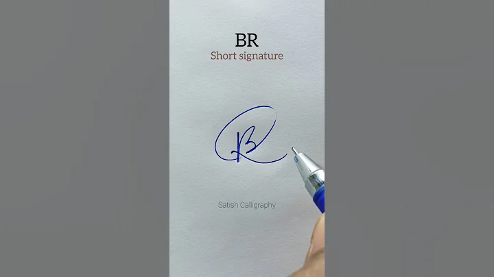 BR Short Signature Design #signature #shorts #satishcalligraphy