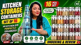 Kitchen Containers Unboxing |Best Storage organiser for Kitchen |Budget Friendly organiser