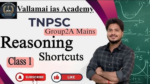 TNPSC GROUP 2A MAINS | PRELIMS | REASONING SHORTCUTS