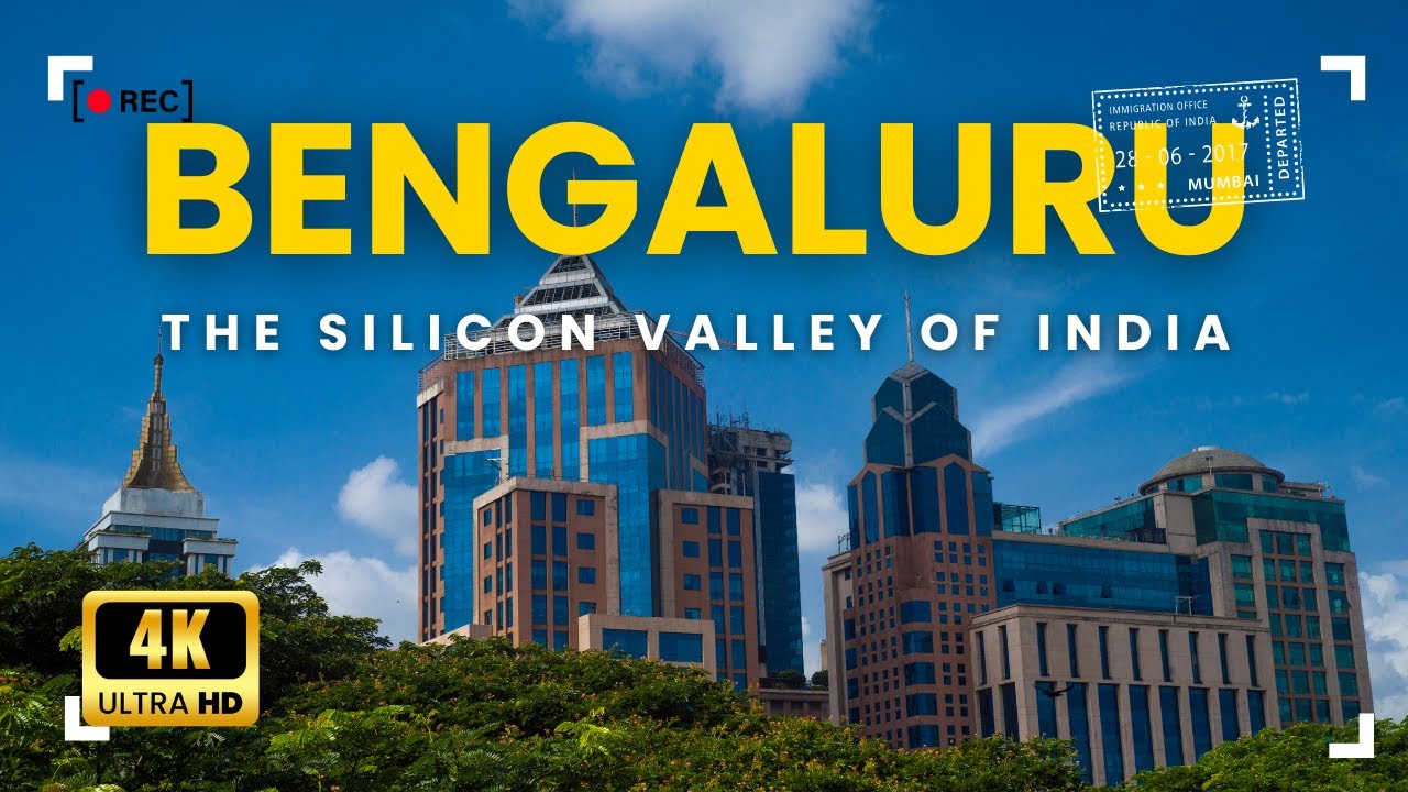 Бангалор-Сити в 4K | Потрясающий вид с дрона | Бангалор - КАРНАТАКА