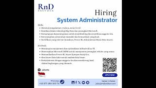We're Hiring! Senior System Administrator
