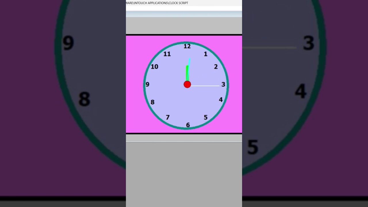 Wonderware Intouch Clock animation