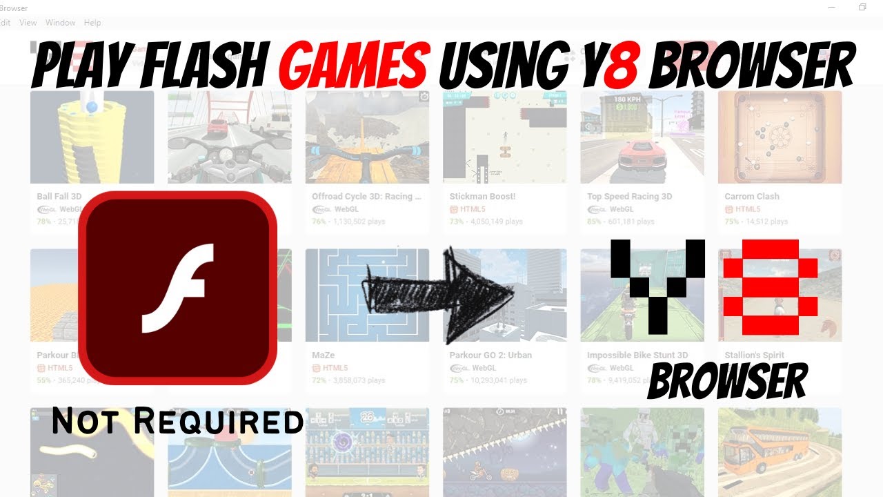 Play Flash Games Using Y8 Browser, Y8 Browser