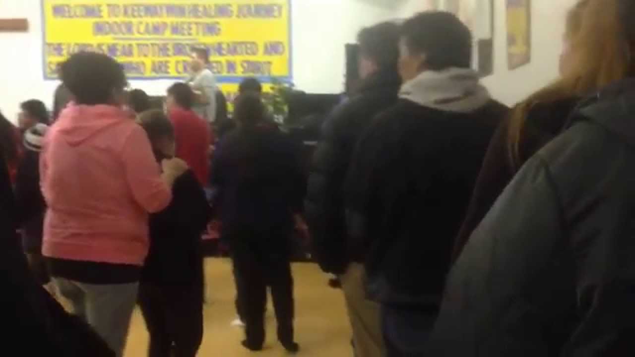 Eddie Kakepetum Speaking,  Welcoming the the Young People to the Lord & THE PRAYER LINE