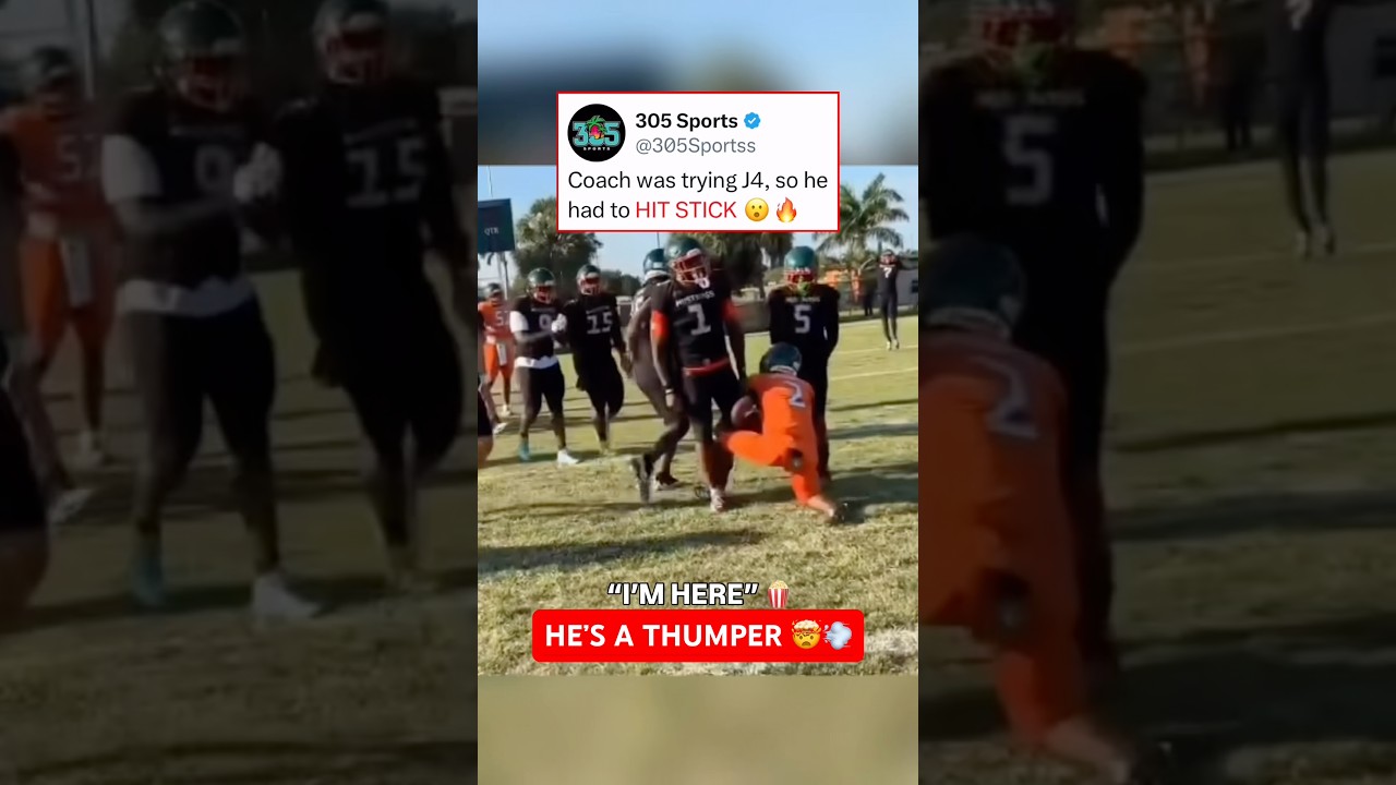 That’s how you HIT. BOOM 🤯💥 #shorts #football #viral #highschoolfootball #hitstick #highlights