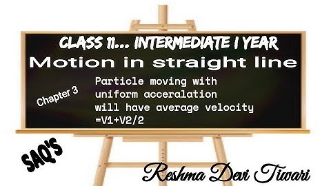 A particle move in straight line with uniform acceralation show avg vel=v1+v2/2