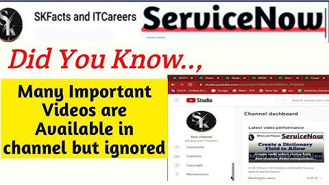 Many Important videos are available