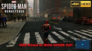 SPIDER MAN Free roam in Iron-spider suit || beating demons across the city || 4K 60FPS