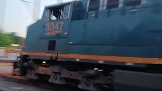 CSX 3347 Leads Empty Coal Train 