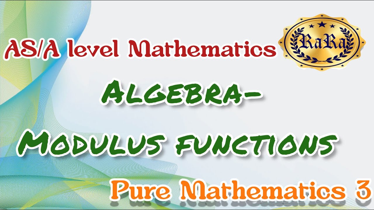 Modulus function - Solving equations having modulus functions-Pure ...