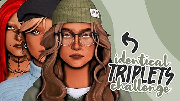 Can I make IDENTICAL TRIPLETS look as different as possible? (The Sims 4 CAS)