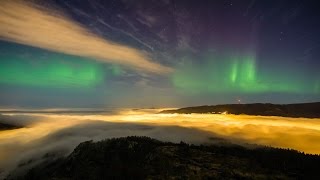 Bergen Nordlys 4K || Northern Lights above a Sea of Clouds